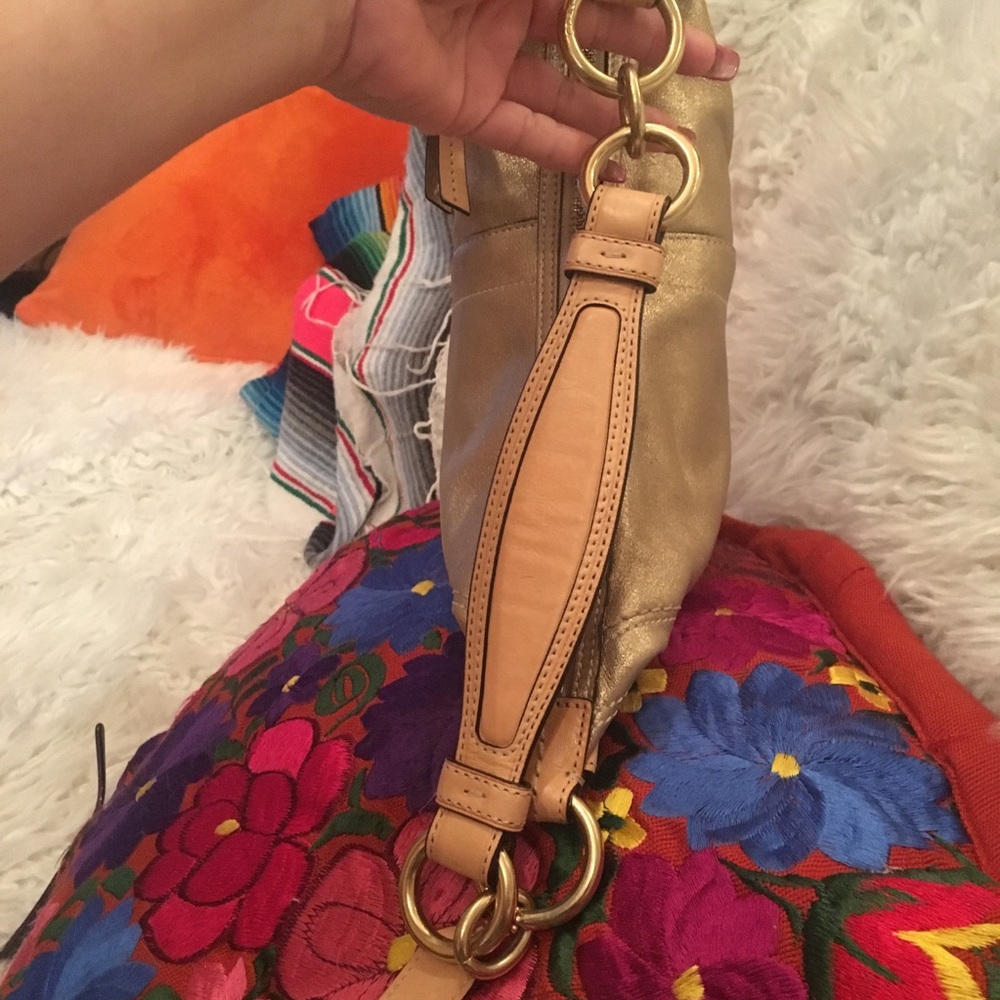 Coach metallic gold Satchel! - Picture 3 of 8